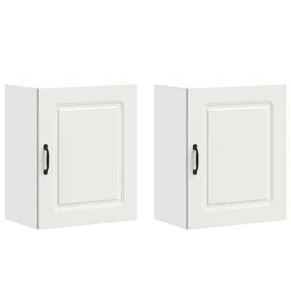 Pensili da Cucina 2 pz Kalmar Bianco in Legno Multistrato