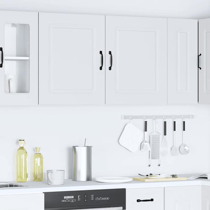 Pensili da Cucina 2 pz Kalmar Bianco in Legno Multistrato