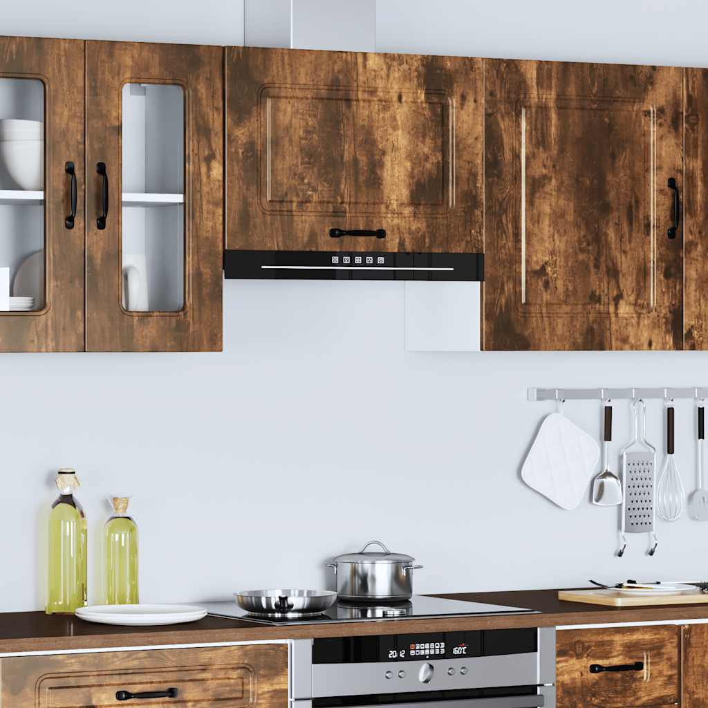 Pensile da Cucina Kalmar Rovere Fumo in Legno Multistrato