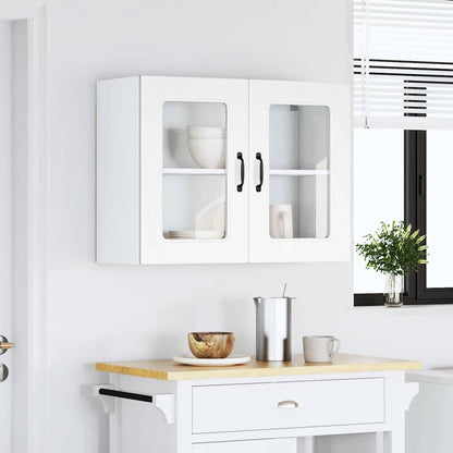 Pensile da Cucina con Porta in Vetro Kalmar Bianco Truciolato