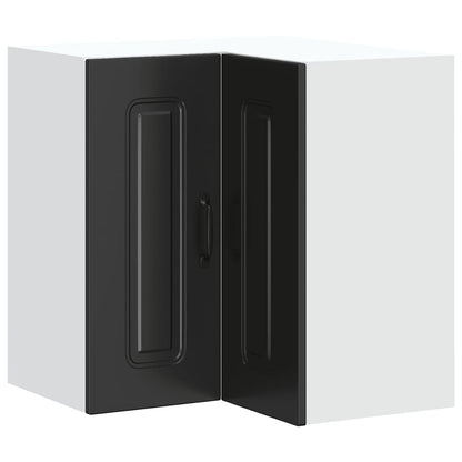 Pensile da Cucina ad Angolo Kalmar Nero in Legno Multistrato