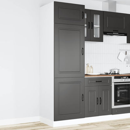 Armadio da Cucina Kalmar Nero in Legno Multistrato