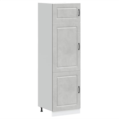 Armadio da Cucina Kalmar Grigio Cemento in Legno Multistrato
