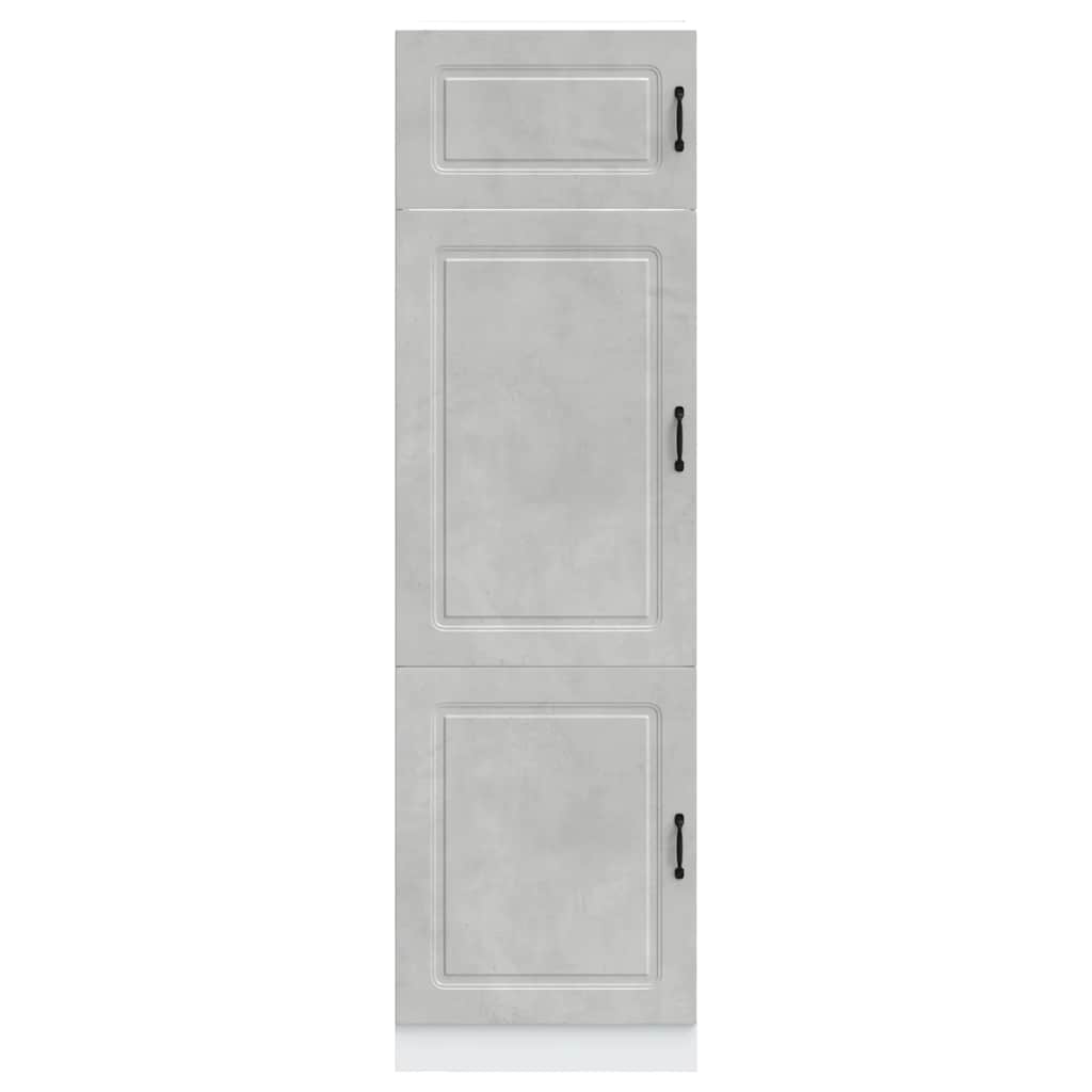 Armadio da Cucina Kalmar Grigio Cemento in Legno Multistrato