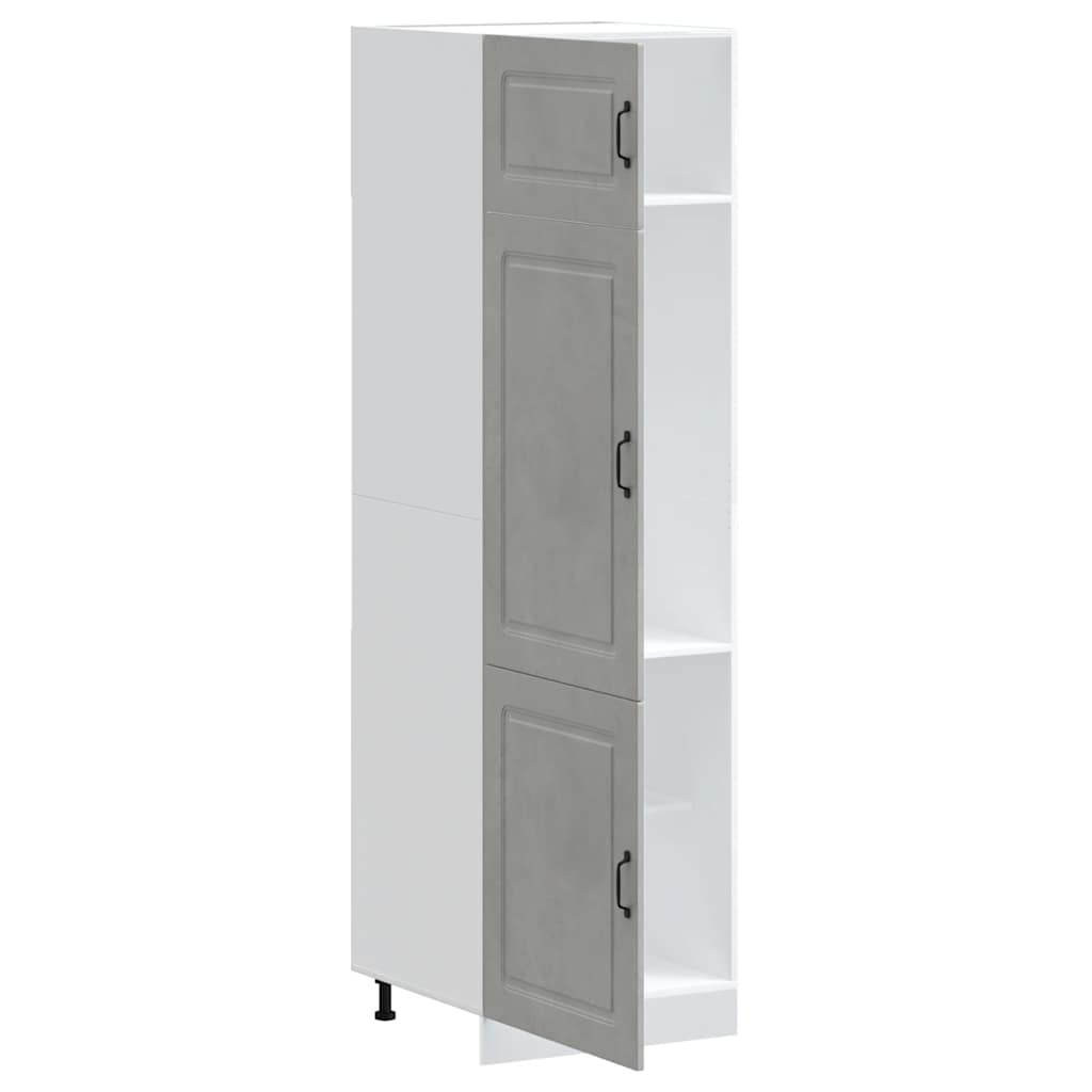 Armadio da Cucina Kalmar Grigio Cemento in Legno Multistrato