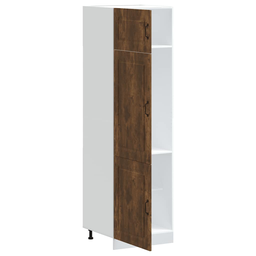 Armadio da Cucina Kalmar Rovere Fumo in Legno Multistrato