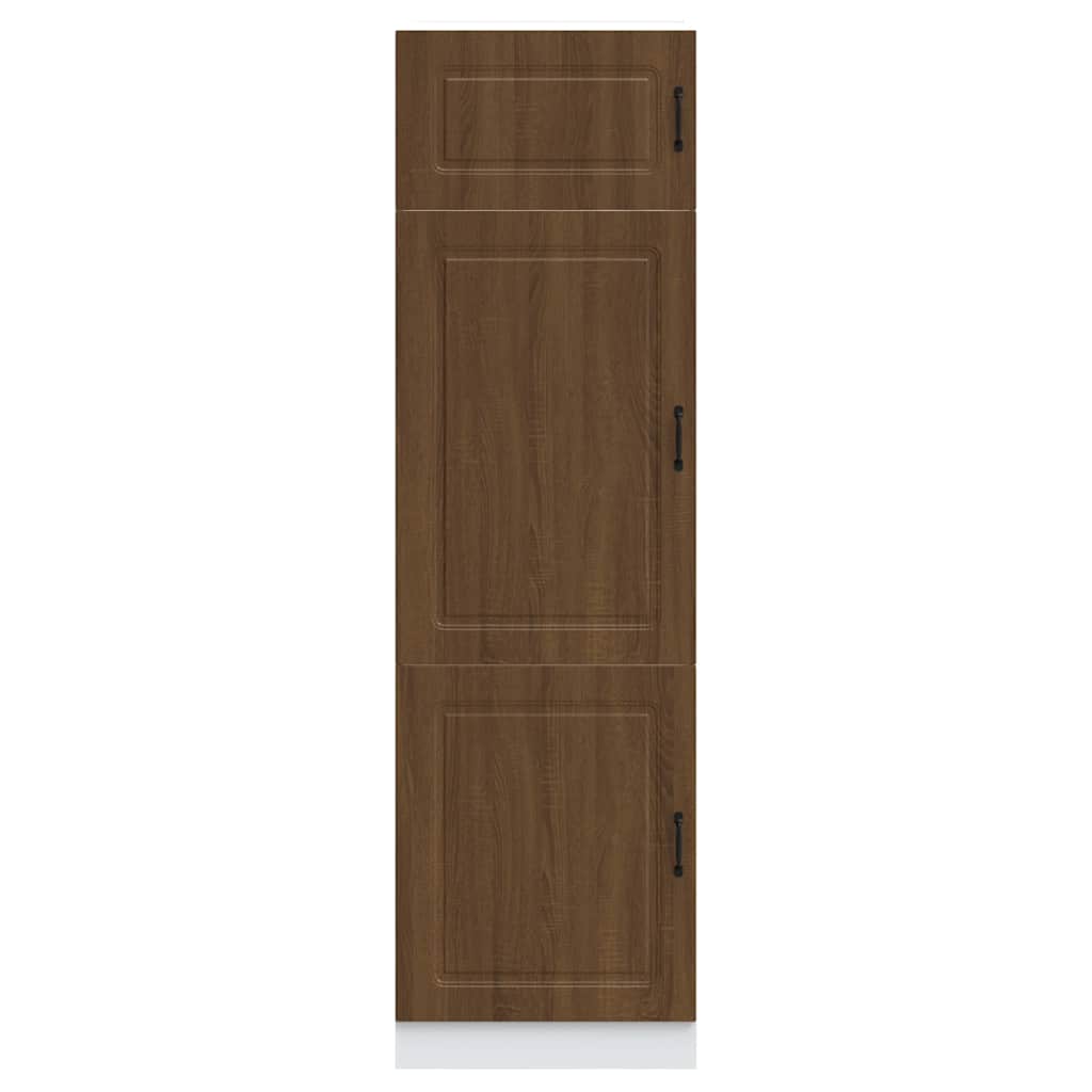 Armadio da Cucina Kalmar Rovere Marrone in Legno Multistrato