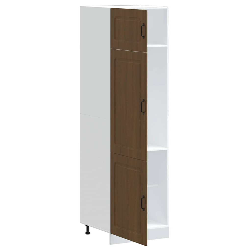 Armadio da Cucina Kalmar Rovere Marrone in Legno Multistrato