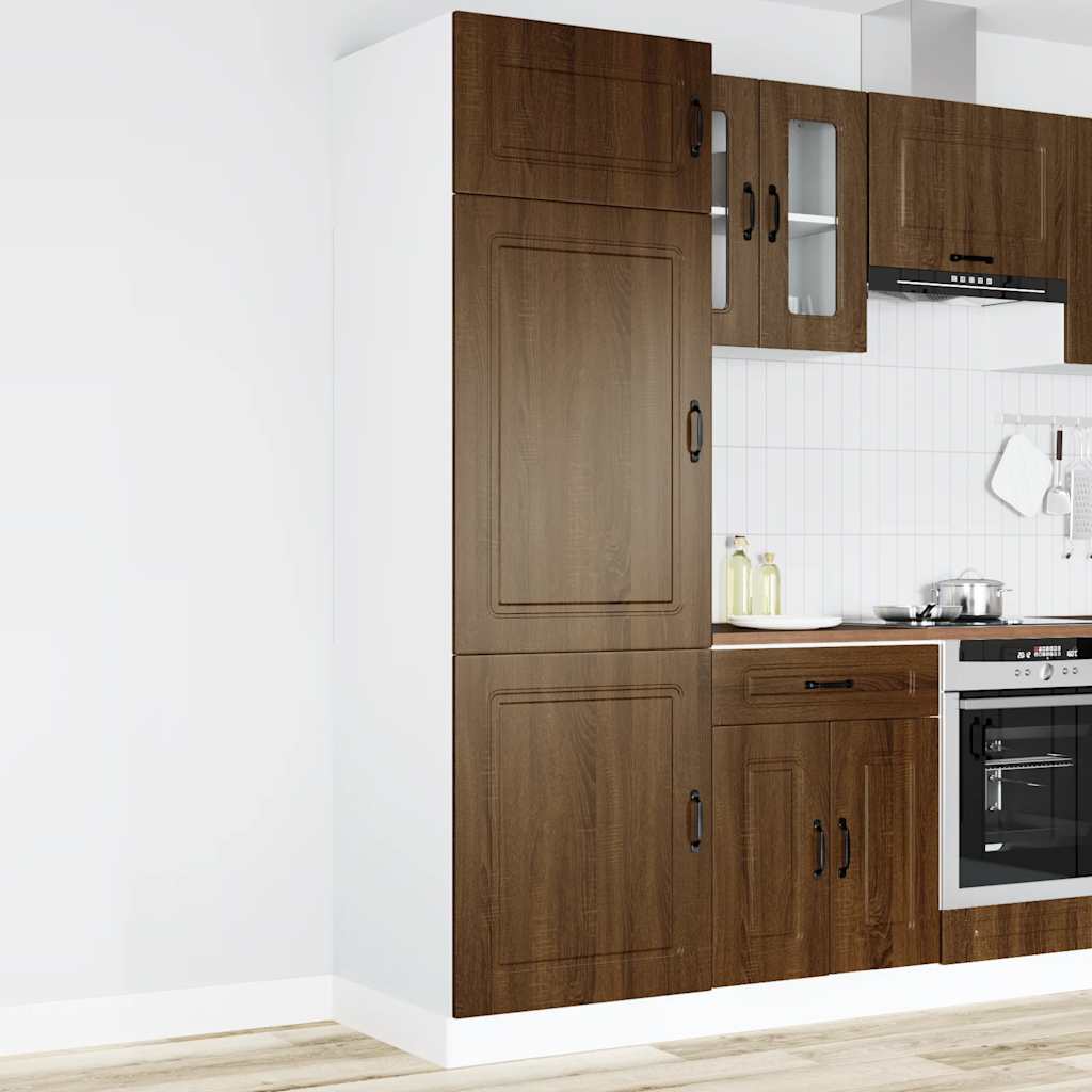 Armadio da Cucina Kalmar Rovere Marrone in Legno Multistrato