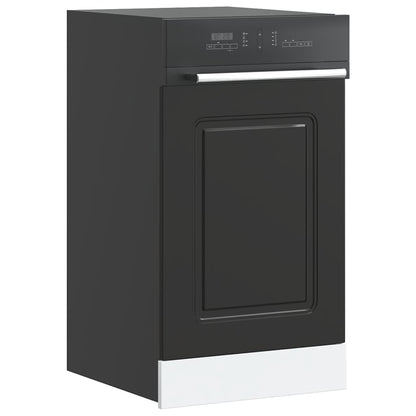Pannello Lavastoviglie Kalmar Nero 45x1,5x67 cm in Truciolato