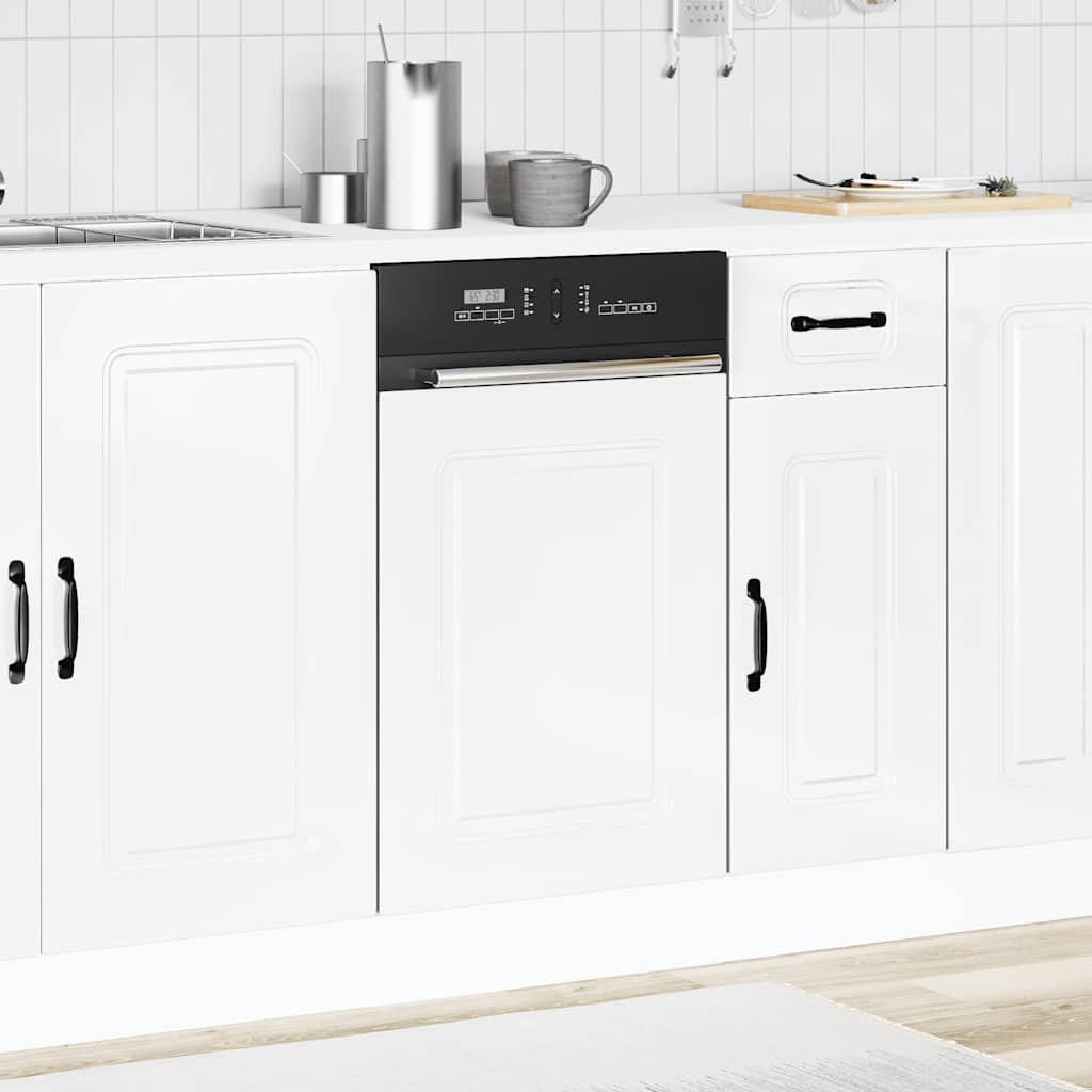 Pannello Lavastoviglie Kalmar Bianco Lucido 45x1,5x67 cm