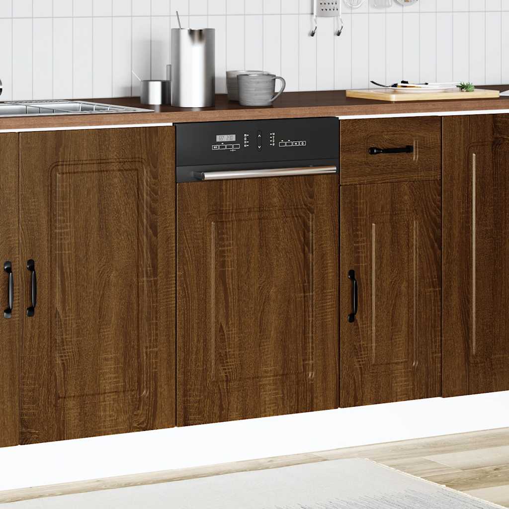 Pannello Lavastoviglie Kalmar Rovere Marrone 45x1,5x67 cm