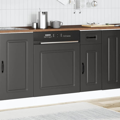 Pannello Lavastoviglie Kalmar Nero 60x1,5x67 cm in Truciolato