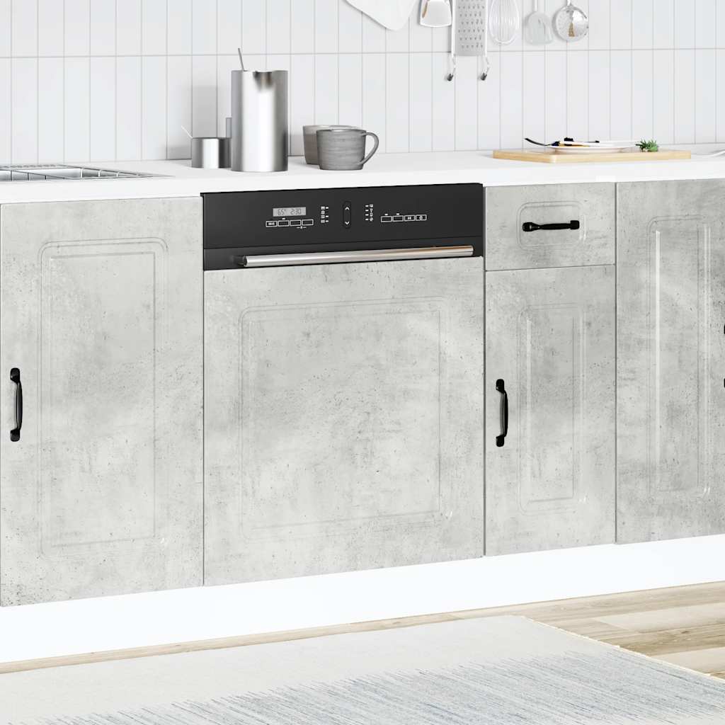 Pannello Lavastoviglie Kalmar Grigio Cemento 60x1,5x67 cm