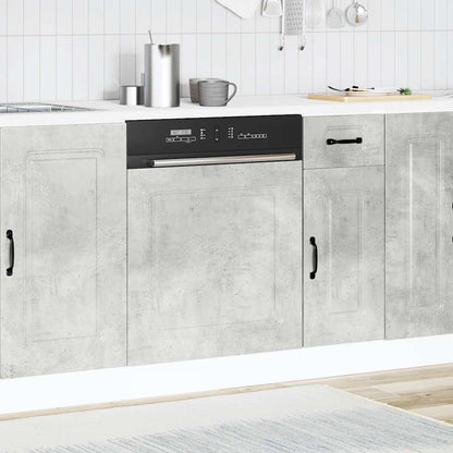 Pannello Lavastoviglie Kalmar Grigio Cemento 60x1,5x67 cm