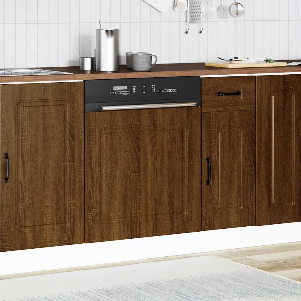 Pannello Lavastoviglie Kalmar Rovere Marrone 60x1,5x67 cm