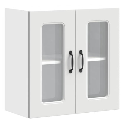 Pensile da Cucina con Porta in Vetro Kalmar Bianco Truciolato