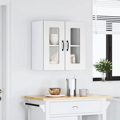 Pensile da Cucina con Porta in Vetro Kalmar Bianco Truciolato