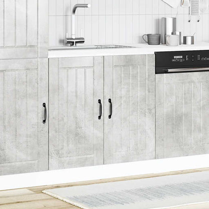 Mobile Base Lavello Lucca Grigio Cemento in Legno Multistrato