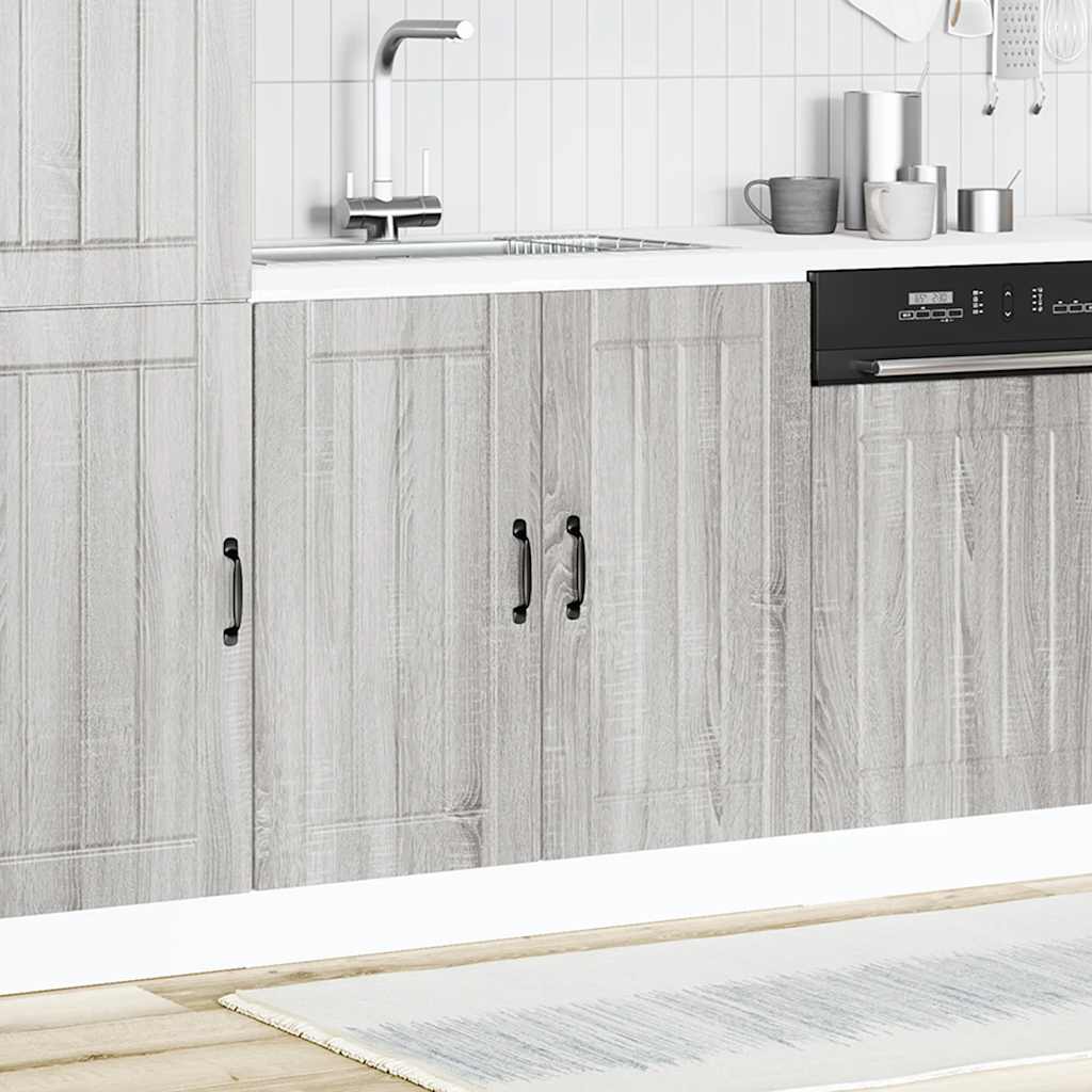 Mobile Base Lavello Lucca Grigio Sonoma in Legno Multistrato
