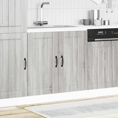 Mobile Base Lavello Lucca Grigio Sonoma in Legno Multistrato
