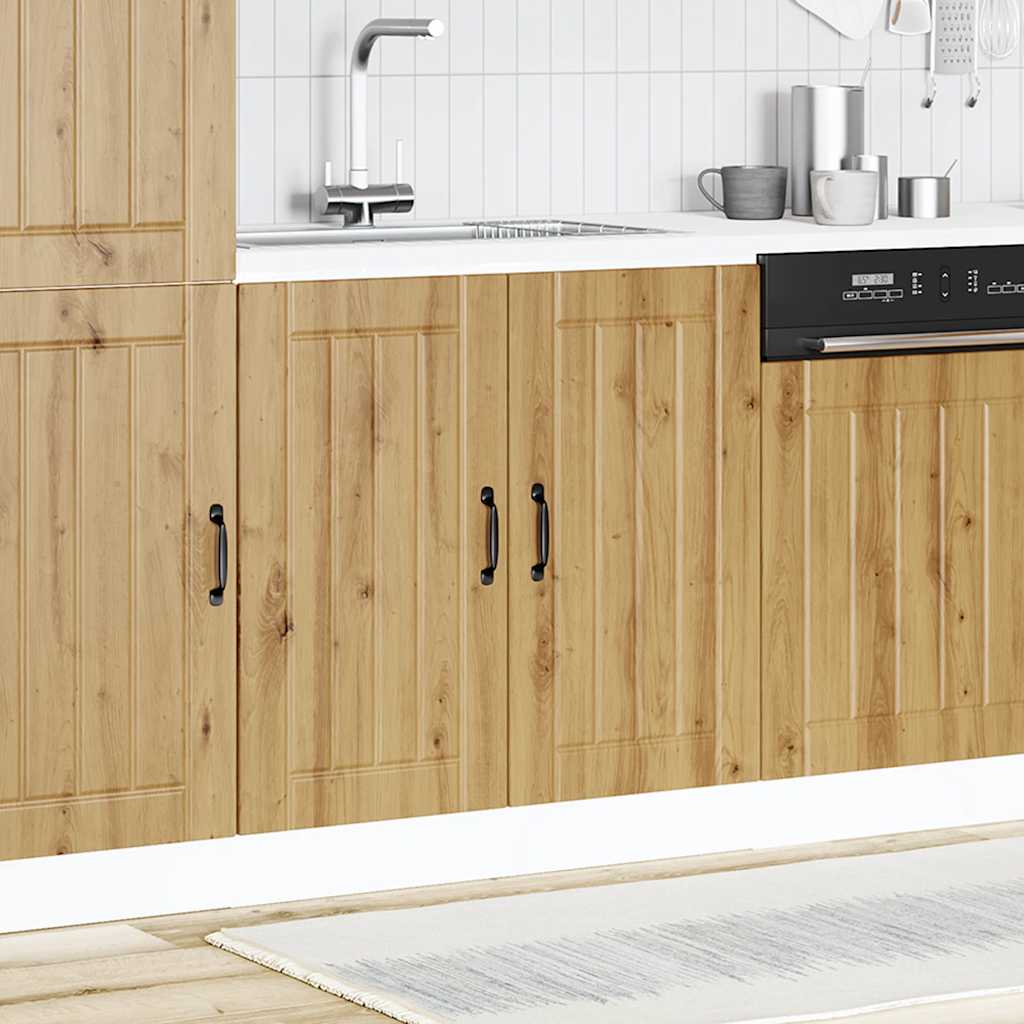 Mobile Base Lavello Lucca Rovere Artigianale Legno Multistrato