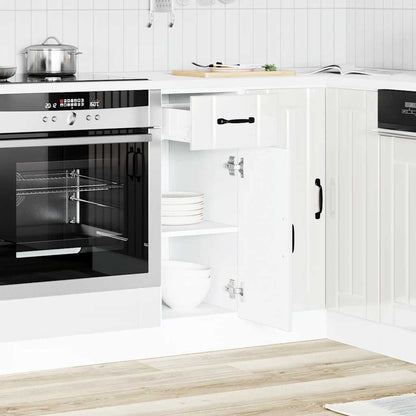Base da Cucina Lucca Bianco Lucido in Legno Multistrato