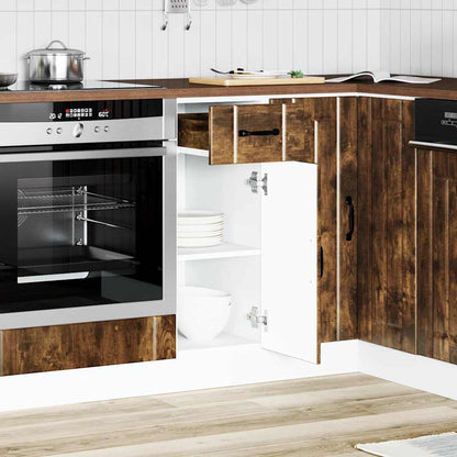 Base da Cucina Lucca Rovere Fumo in Legno Multistrato