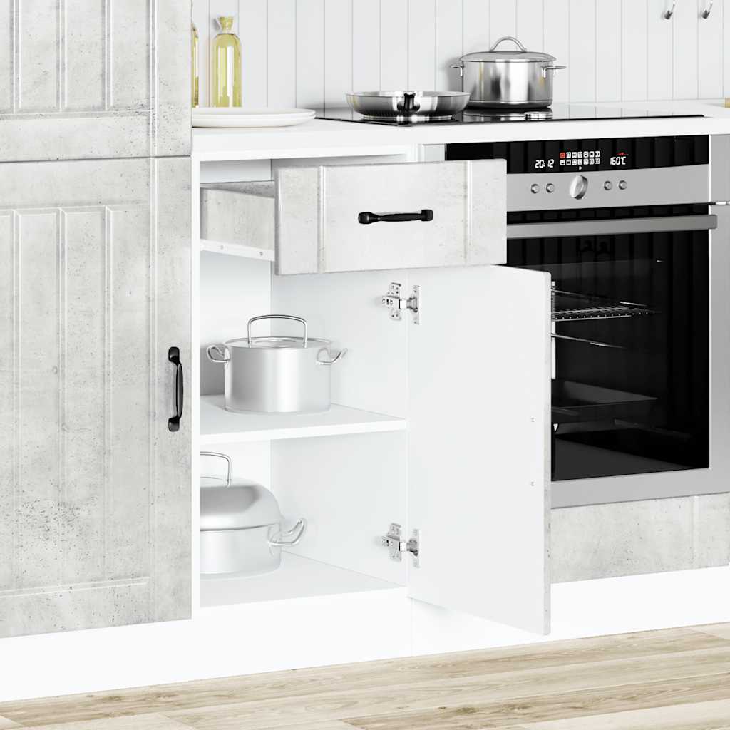 Base da Cucina Lucca Grigio Cemento in Legno Multistrato