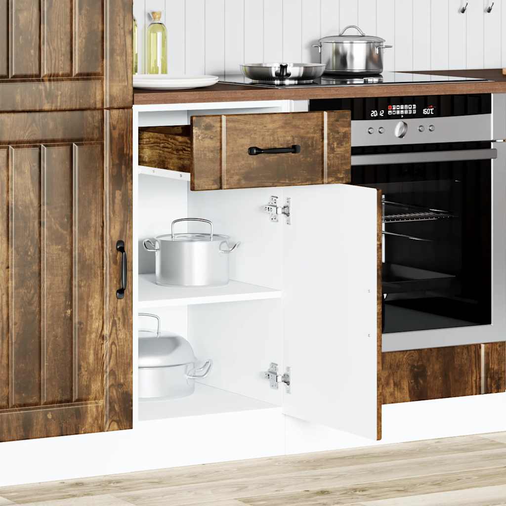 Base da Cucina Lucca Rovere Fumo in Legno Multistrato