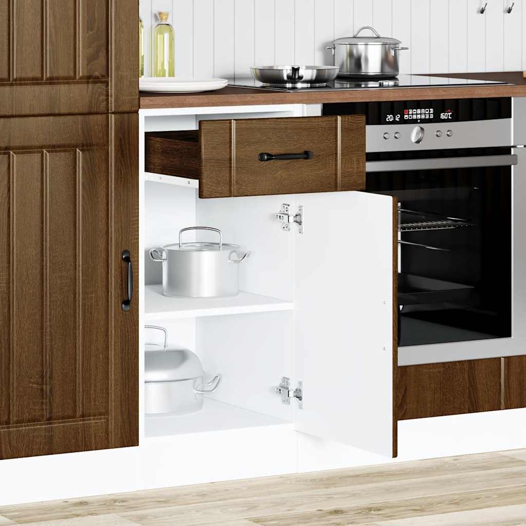 Base da Cucina Lucca Rovere Marrone in Legno Multistrato