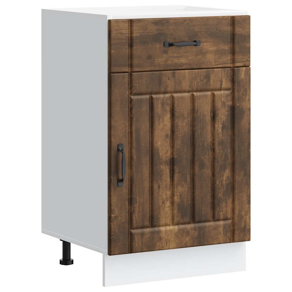 Base da Cucina Lucca Rovere Fumo in Legno Multistrato