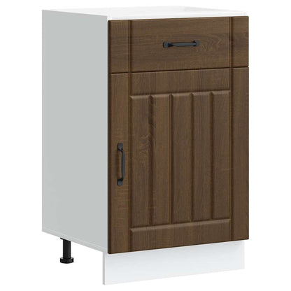 Base da Cucina Lucca Rovere Marrone in Legno Multistrato