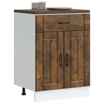 Base da Cucina Lucca Rovere Fumo in Legno Multistrato