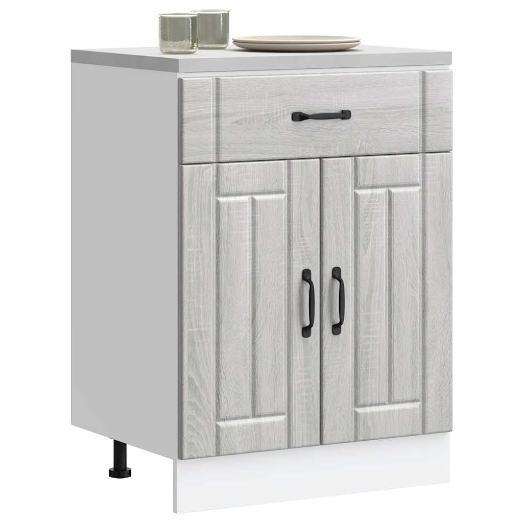 Base da Cucina Lucca Grigio Sonoma in Legno Multistrato