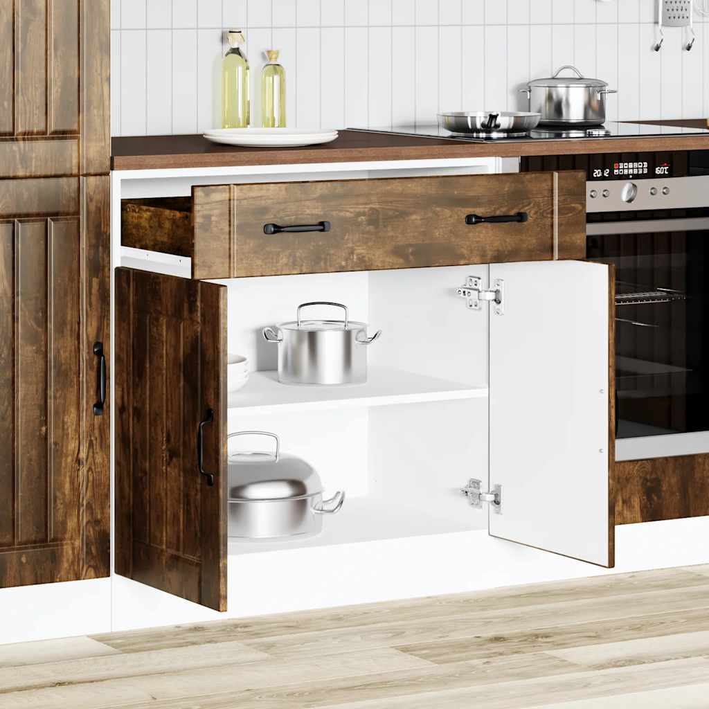 Base da Cucina Lucca Rovere Fumo in Legno Multistrato