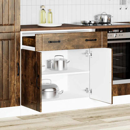 Base da Cucina Lucca Rovere Fumo in Legno Multistrato