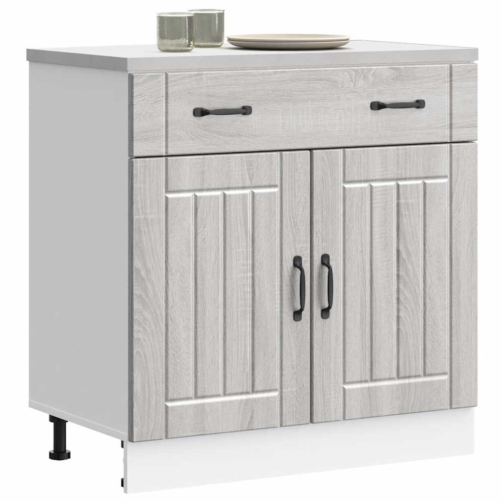 Base da Cucina Lucca Grigio Sonoma in Legno Multistrato