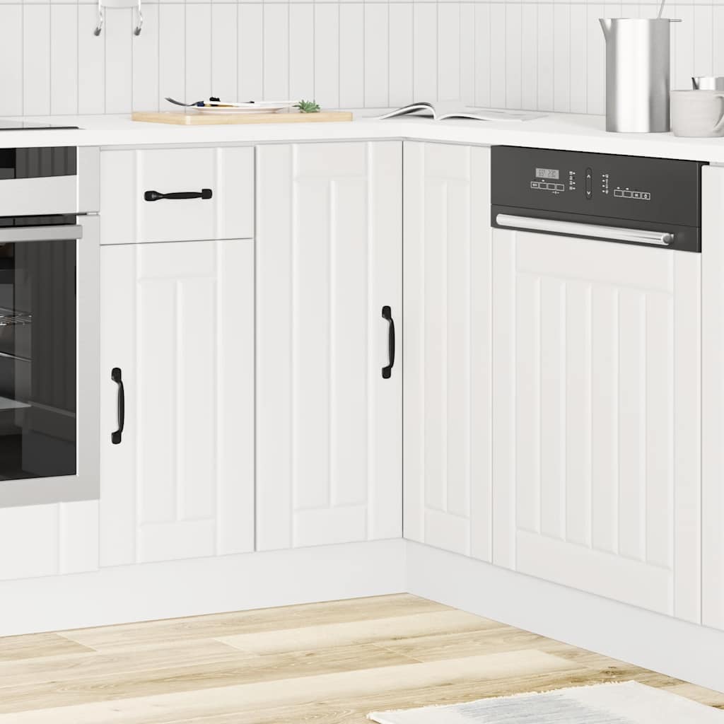 Mobile Base ad Angolo Cucina Lucca Bianco in Legno Multistrato
