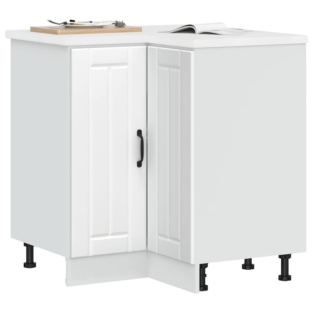 Mobile Base ad Angolo Cucina Lucca Bianco in Legno Multistrato