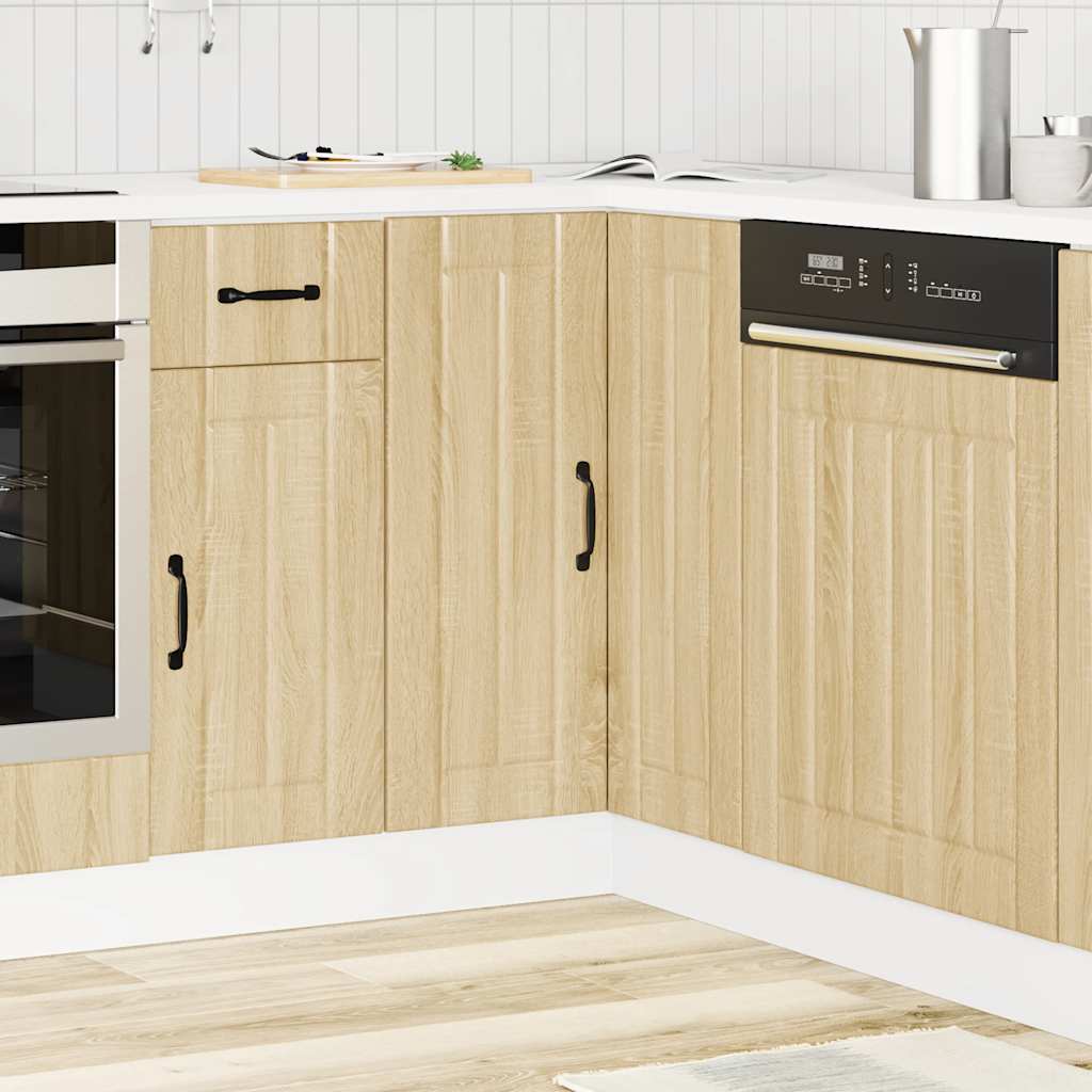 Mobile Base ad Angolo Cucina Lucca Rovere Sonoma in Truciolato