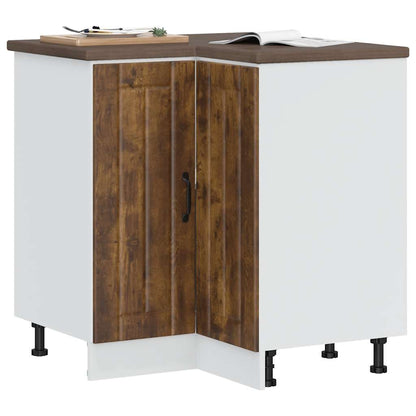 Mobile Base ad Angolo Cucina Lucca Rovere Fumo in Truciolato