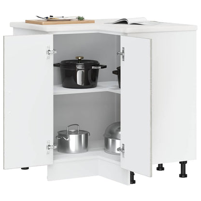 Mobile Base ad Angolo Cucina Lucca Grigio Sonoma in Truciolato