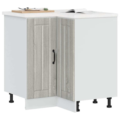 Mobile Base ad Angolo Cucina Lucca Grigio Sonoma in Truciolato