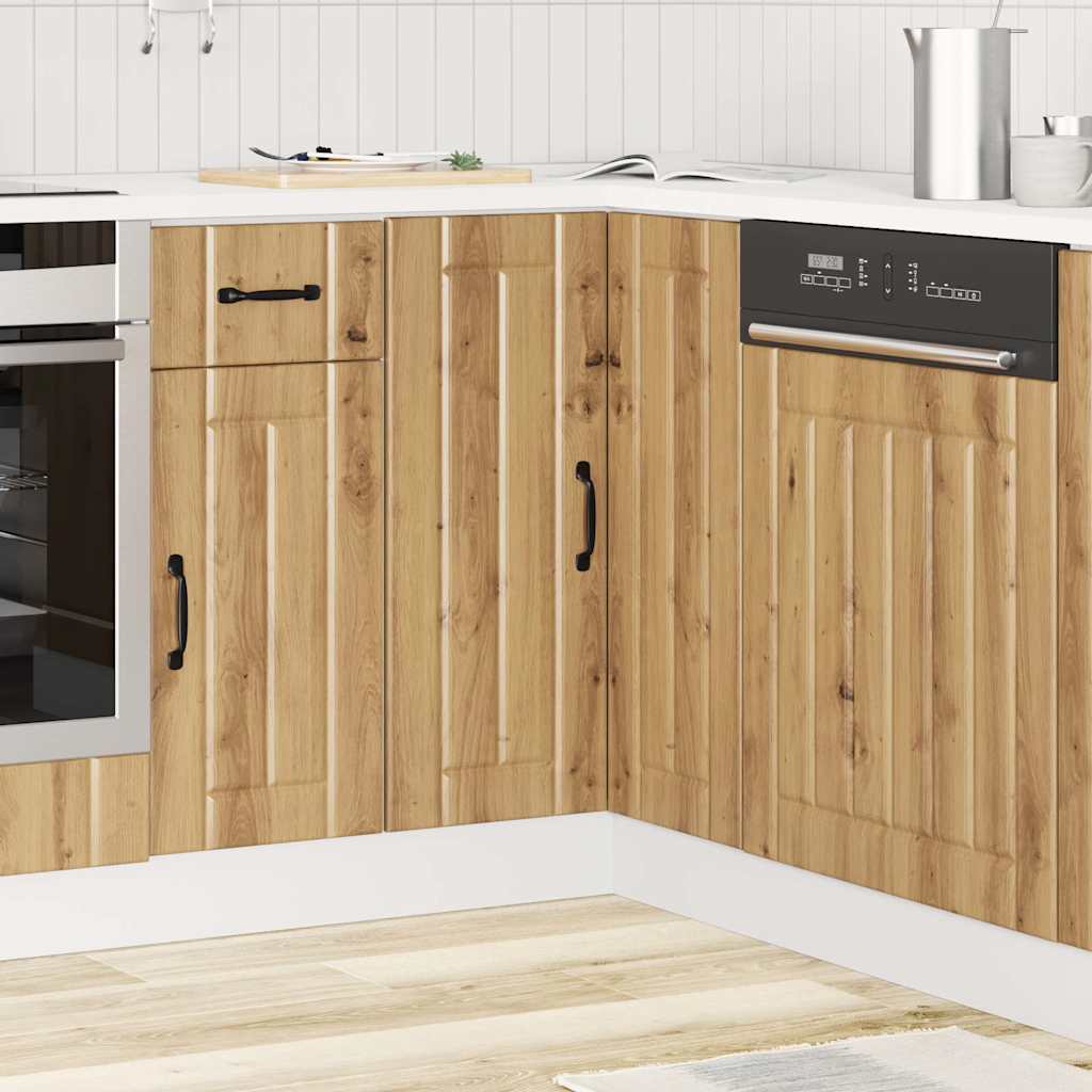 Base ad Angolo Cucina Lucca Rovere Artigianale Truciolato