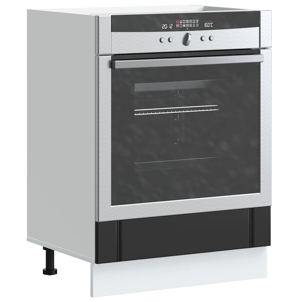 Armadio Forno Lucca Nero in Legno Multistrato