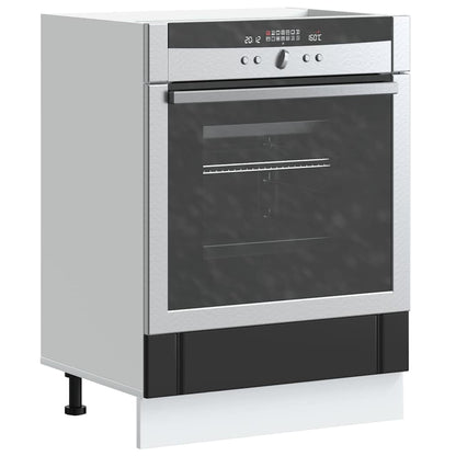 Armadio Forno Lucca Nero in Legno Multistrato