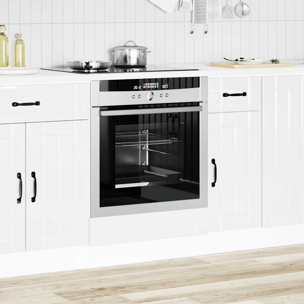 Armadio Forno Lucca Bianco Lucido in Legno Multistrato