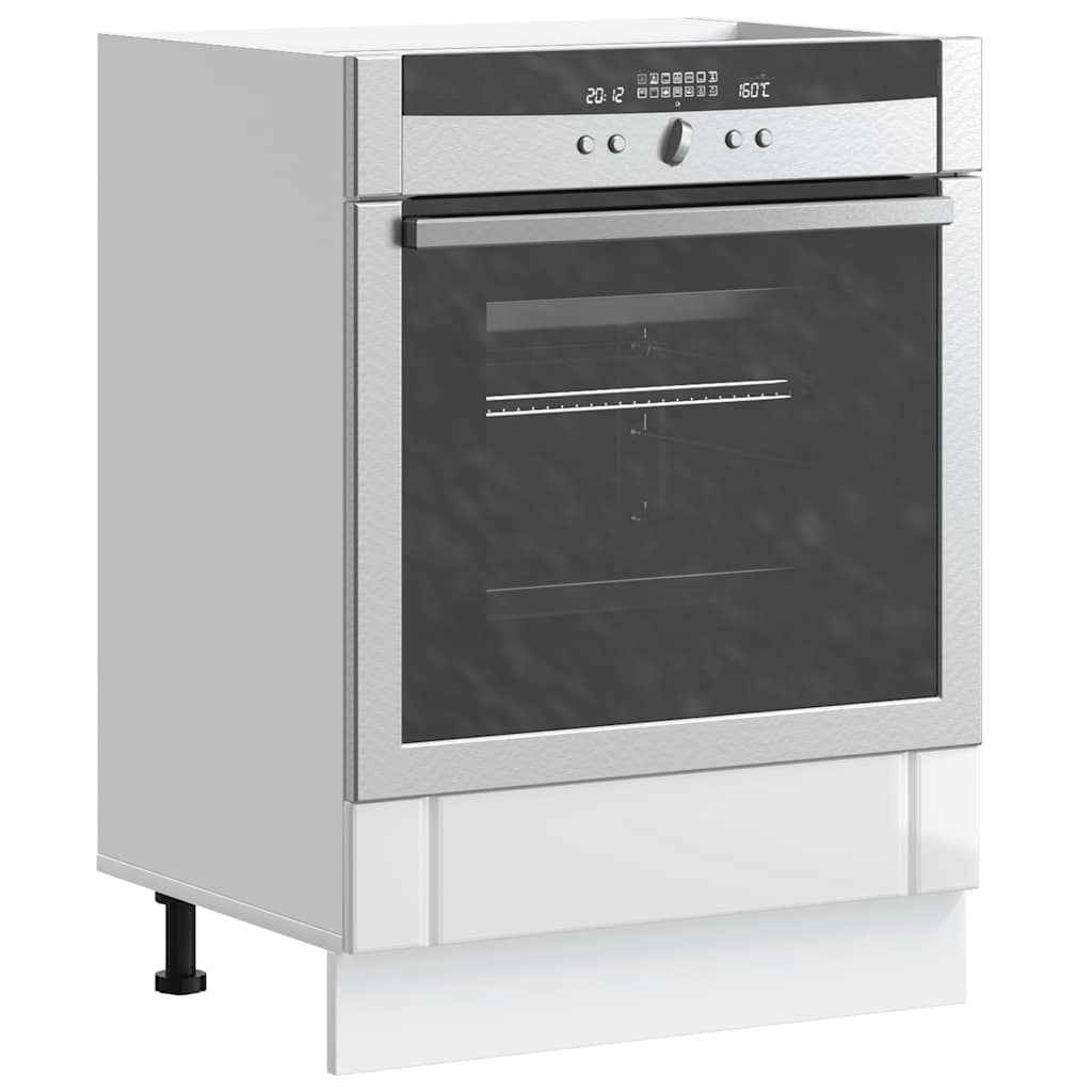 Armadio Forno Lucca Bianco Lucido in Legno Multistrato