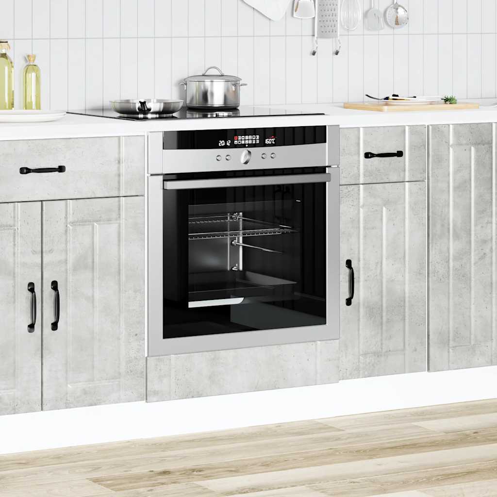 Armadio Forno Lucca Grigio Cemento in Legno Multistrato